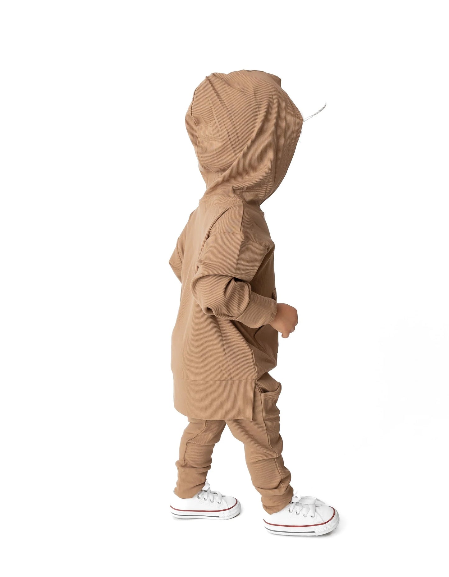 RIBBED BAMBOO HOODIE