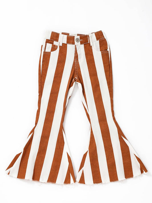 STRIPE BELL BOTTOM PANTS