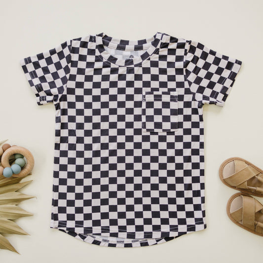 CHECKERED BAMBOO TEE