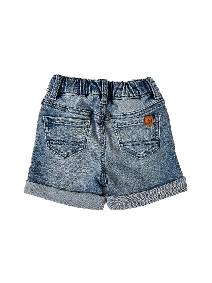 ROLLED DENIM SHORT