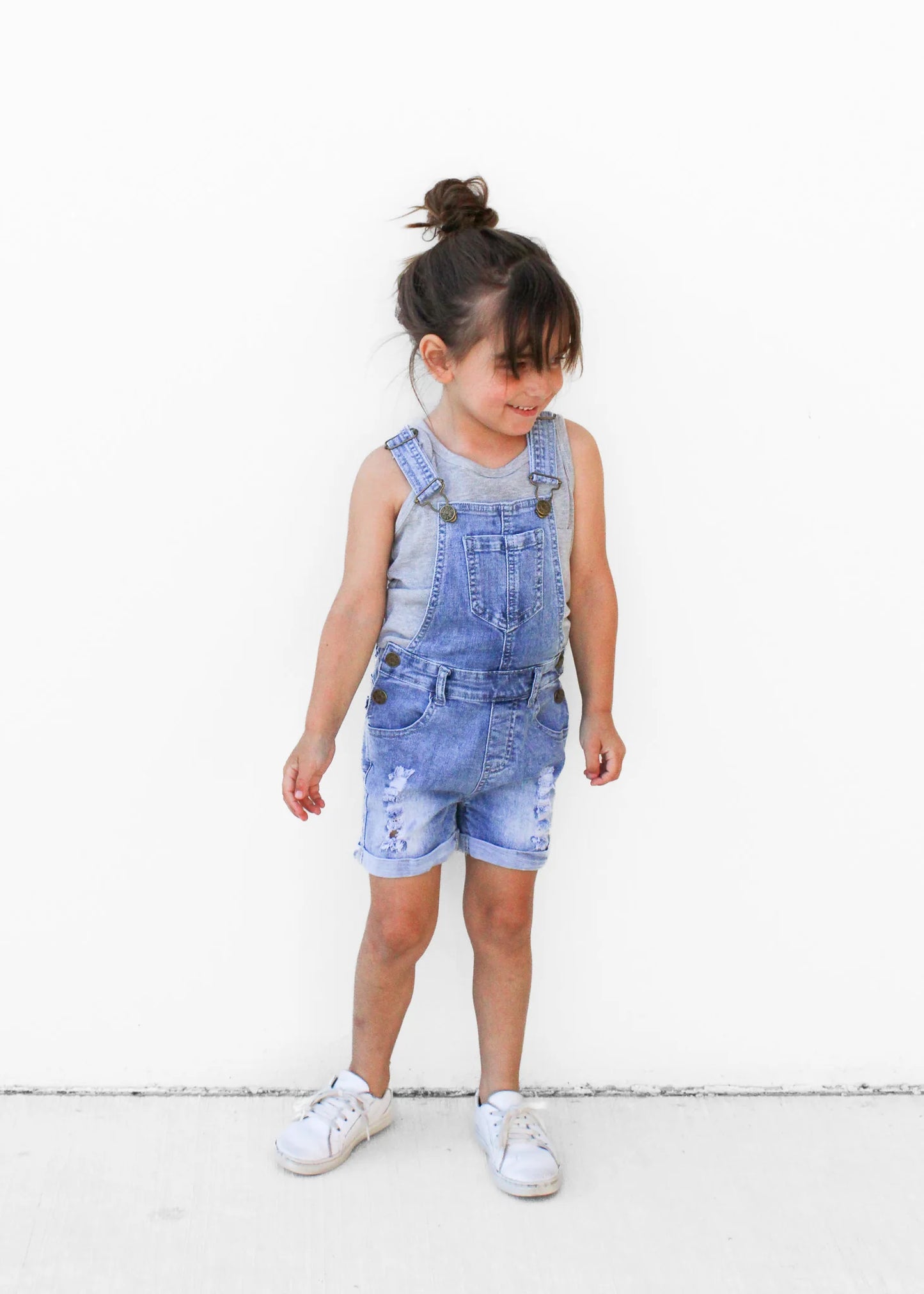 SHORTIE DENIM OVERALL