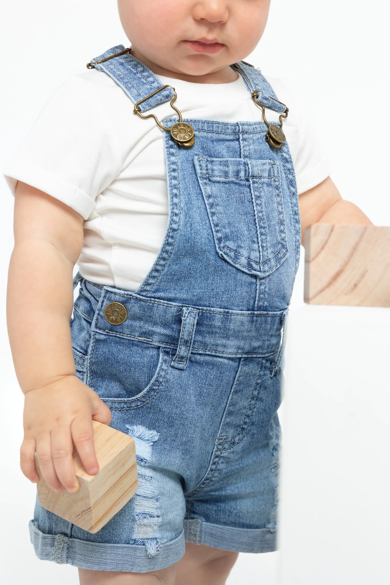 SHORTIE DENIM OVERALL