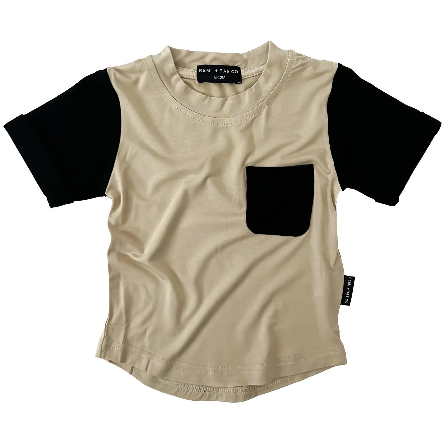 COLOR BLOCK BAMBOO POCKET TEE